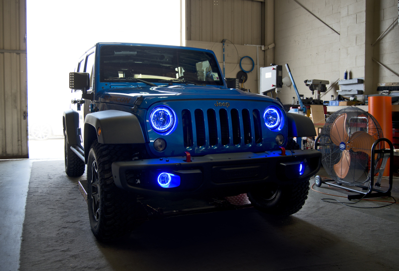Jeep Wrangler Fog Light Halo Kit - ORACLE Lighting - LED - Blue - `07-`17